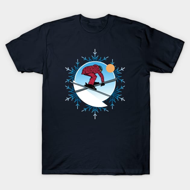 Skiing T-Shirt by TMBTM